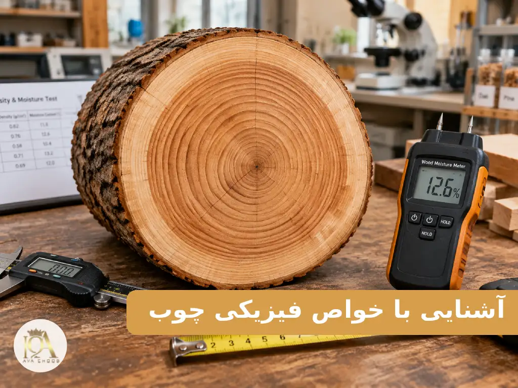 بررسی خواص فنی چوب، سنجش رطوبت و چگالی تنه درخت